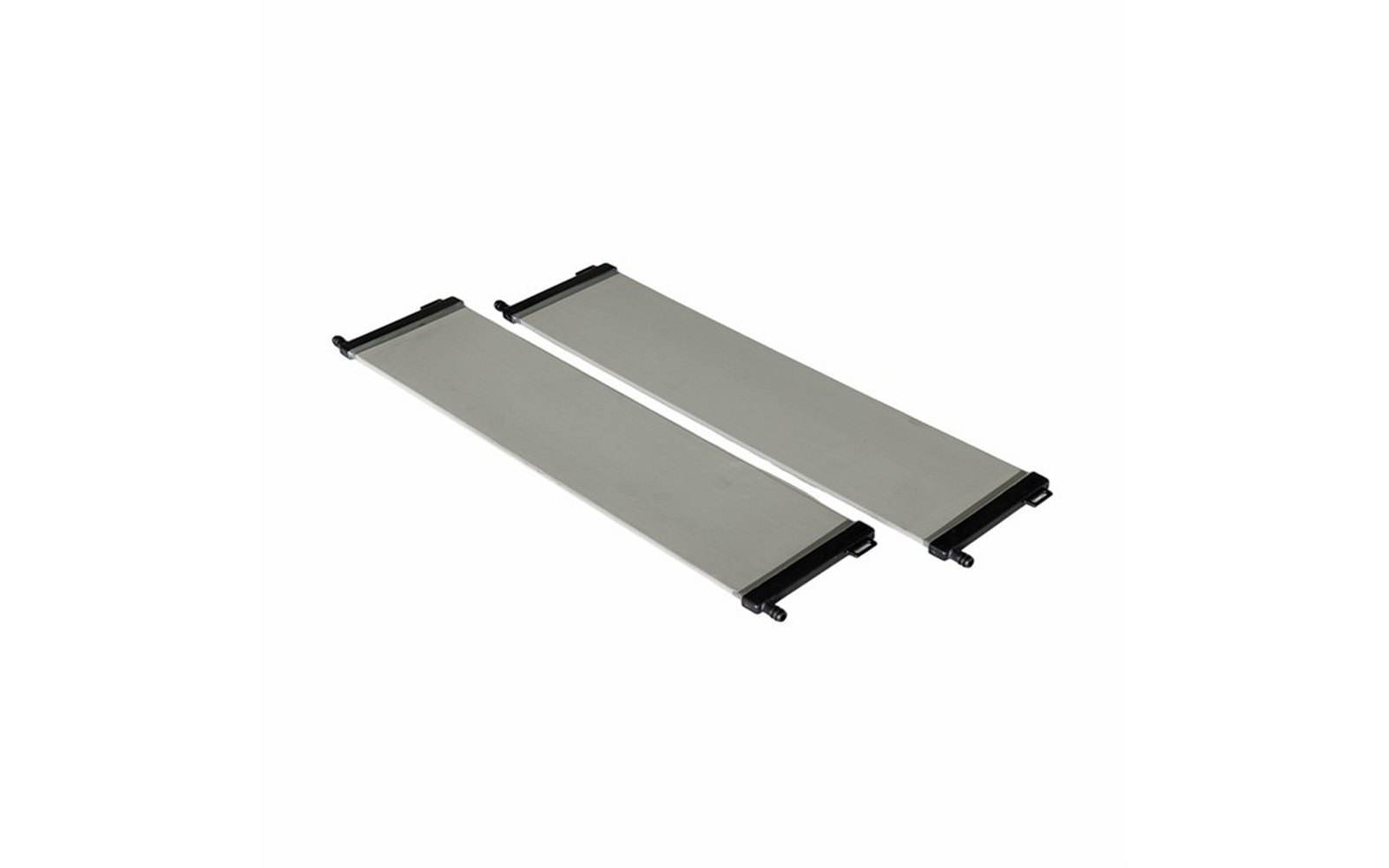 Silicon carbide flat-sheet ceramic plates. Black end frames with permeate ports.